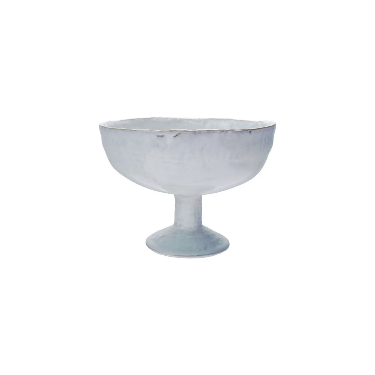 Luxury Reactive Crackle Glaze Stoneware Footed Bowl Casual