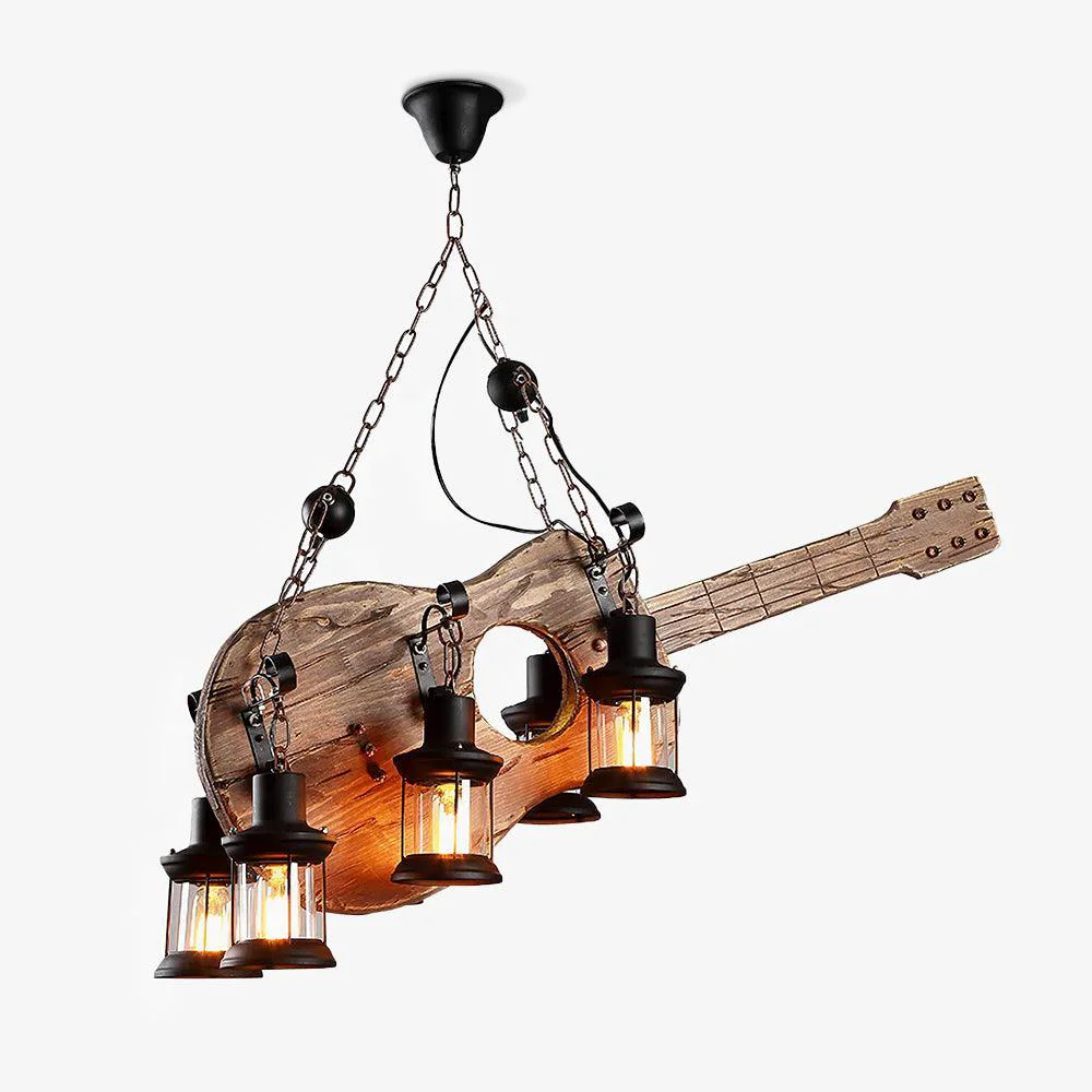 Premium Material Guitar Pendant Light Detailed