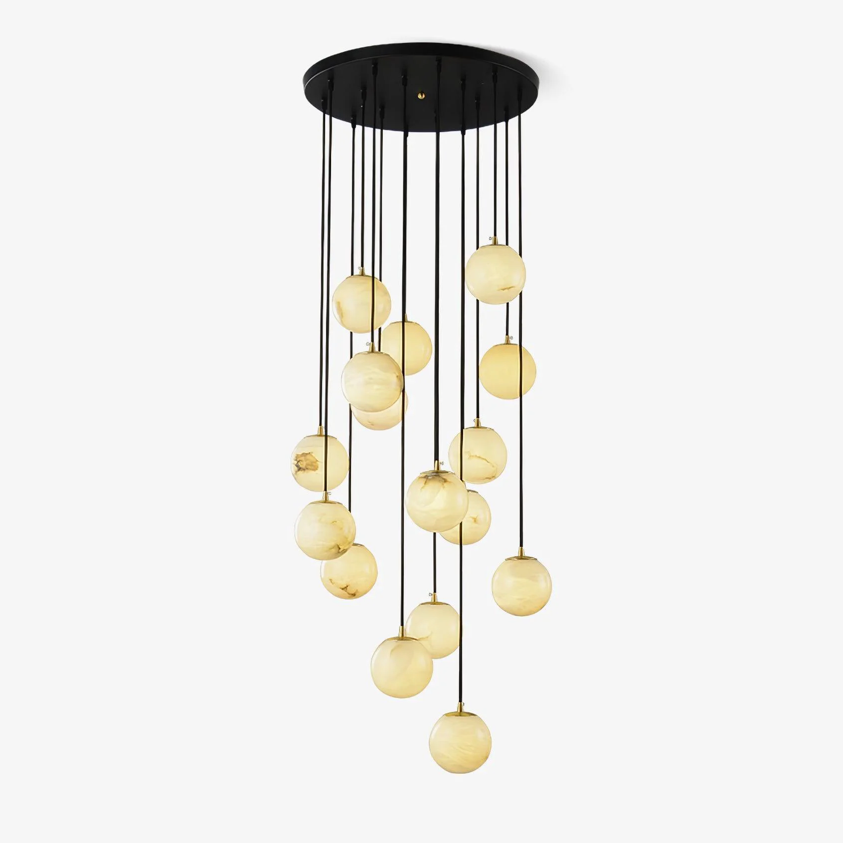 Efficient Alabaster Balls Cluster Chandelier Specialty