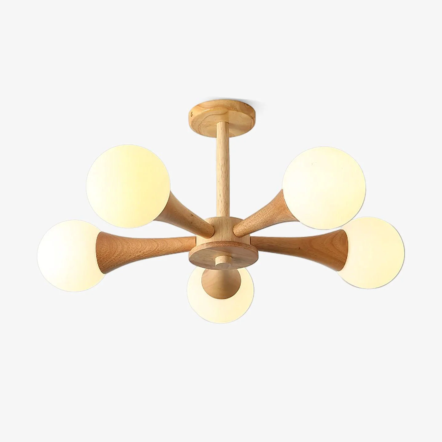 Refined Wooden Nera Chandelier Stylish