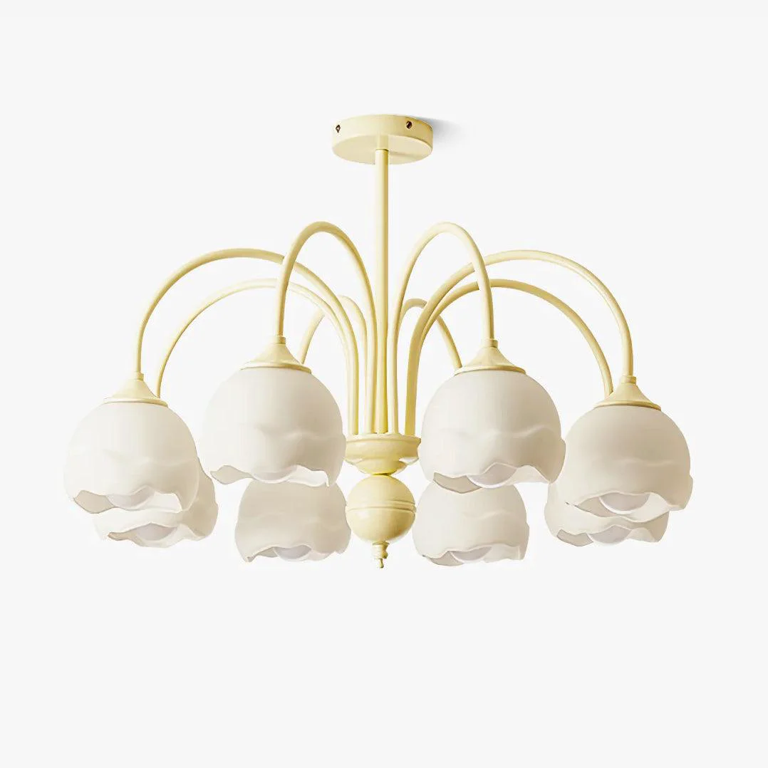 Practical Creamy Glass Chandelier Innovative