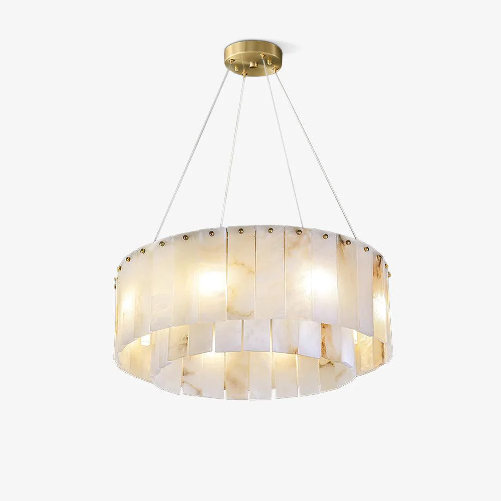 Superior Rock Alabaster Chandelier Excellent