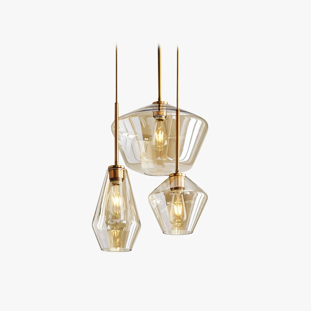 Refined Hailie Pendant Light Clear Glass Clear Amber Bedroom Trusted