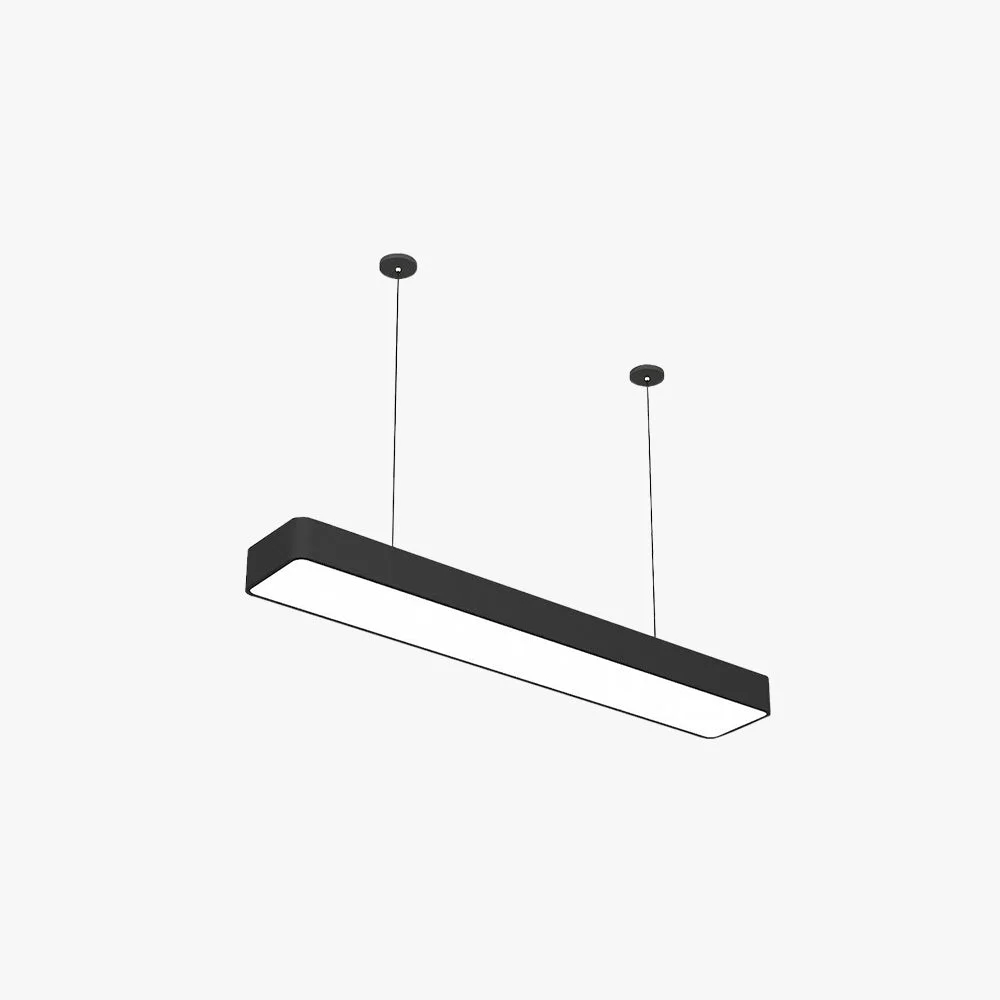 Top-Quality Edge Minimalist Rectangular LED Black Pendant Light Acrylic Office Next-Generation