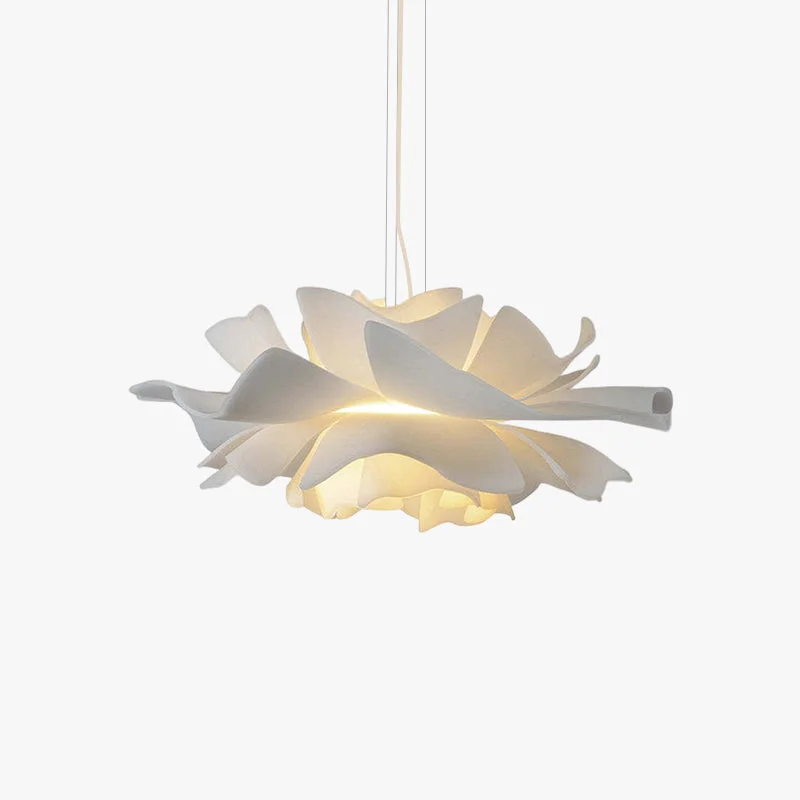 Practical Bella Elegant Flower Pendant Light White Metal Acrylic Living Room Expertly Made