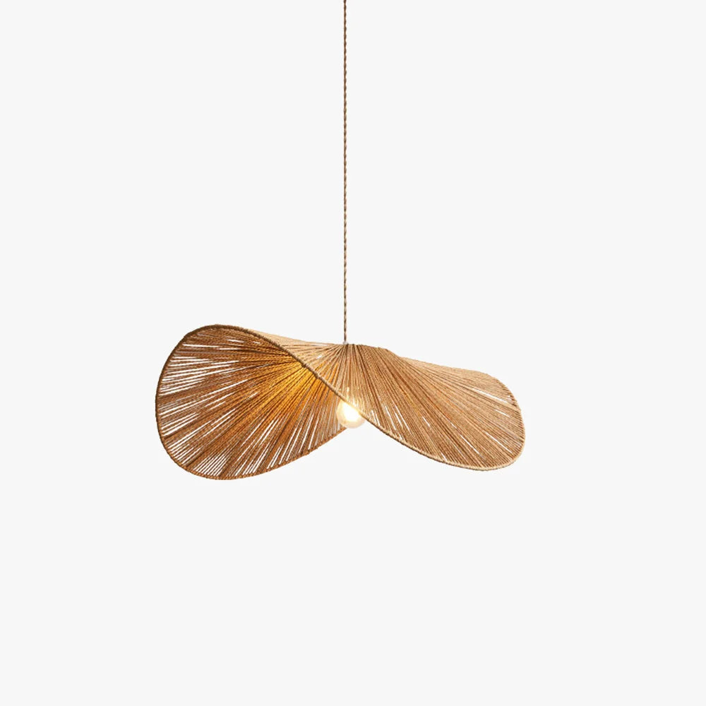 High-Grade Muto Rustic Twine Pendant Light Beige Brown Modern