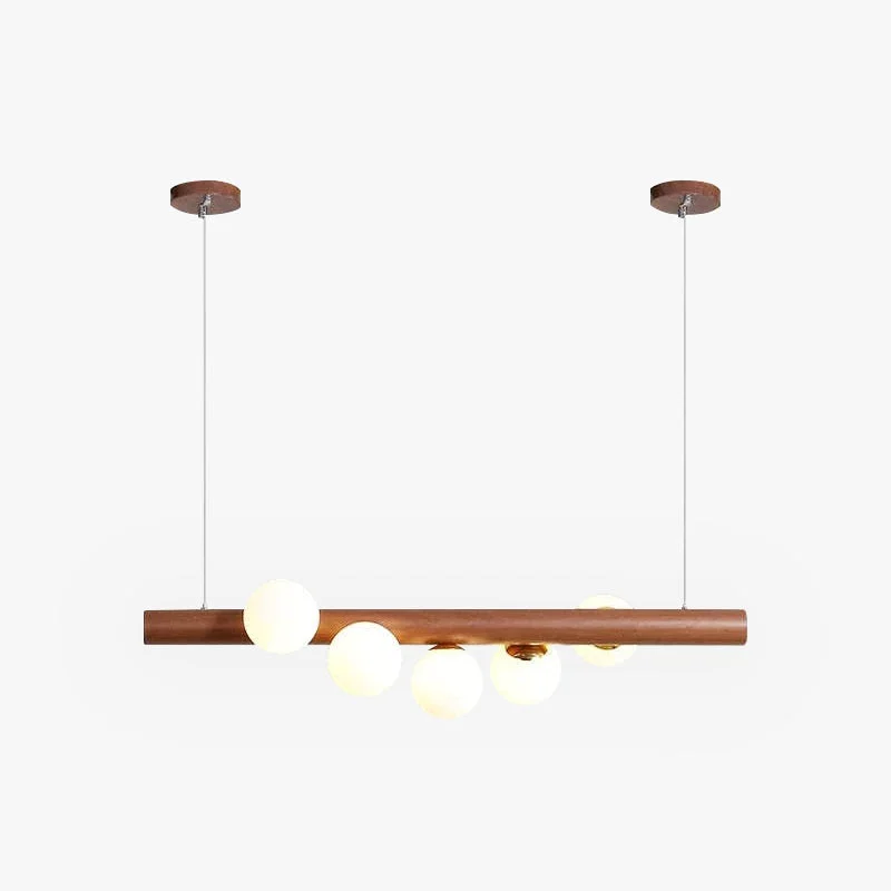 Comfortable Valentina Glass Bubble Pendant Light Wood Walnut Exclusive