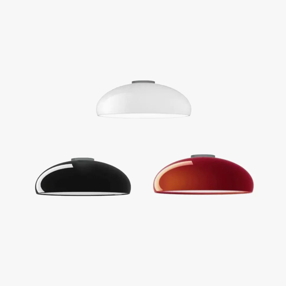 Durable Morandi Vintage LED Ceiling Light White Black Red Orange Metal Bedroom Living Room Selected