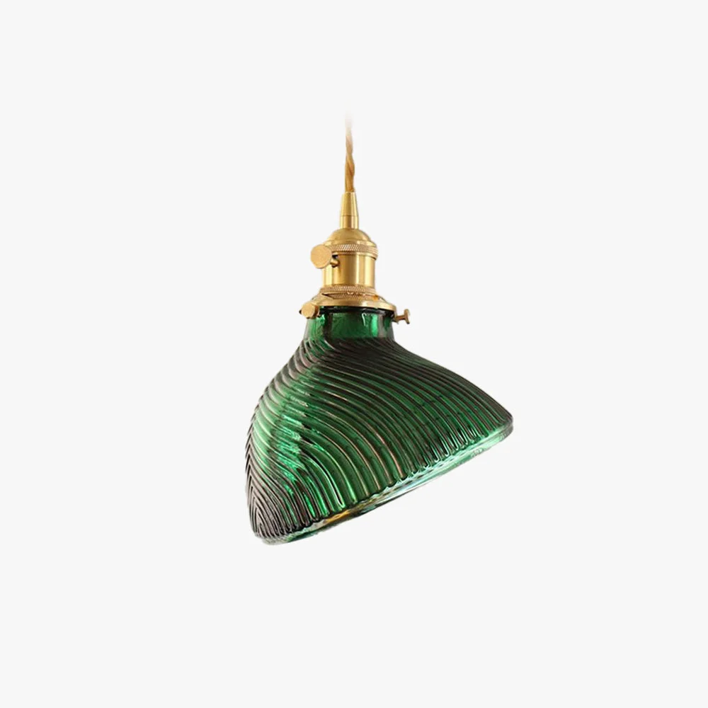 Dependable Hailie Retro LED Pendant Light Green Metal Glass Dining Room Easy-to-Use