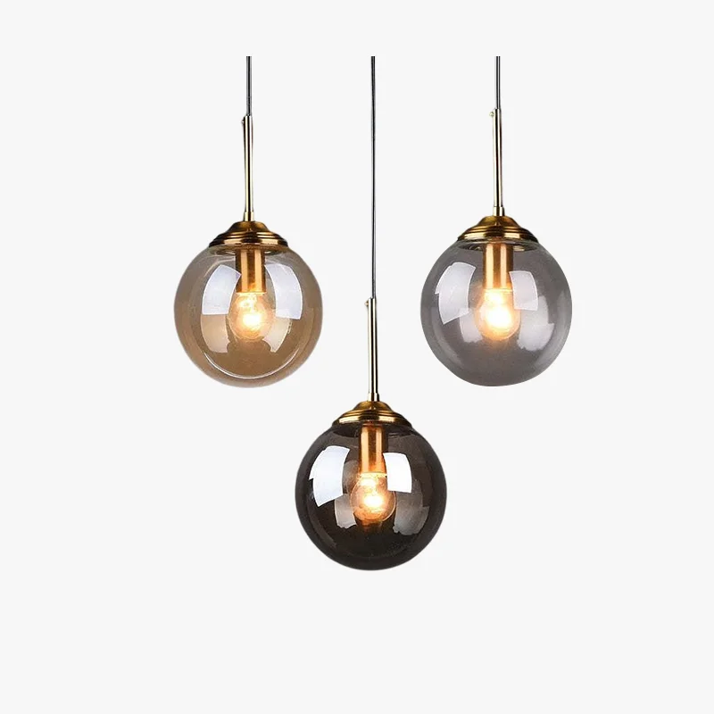 Soft Valentina Designer Bubble Glass Pendant Light Smoke Clear Amber Green