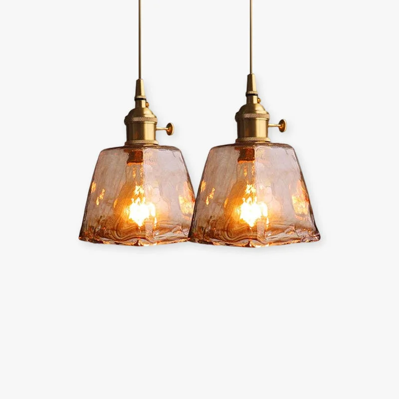 Lightweight Levy Vintage Style Industrial Pendant Light Retro Metal Glass Brass Excellent