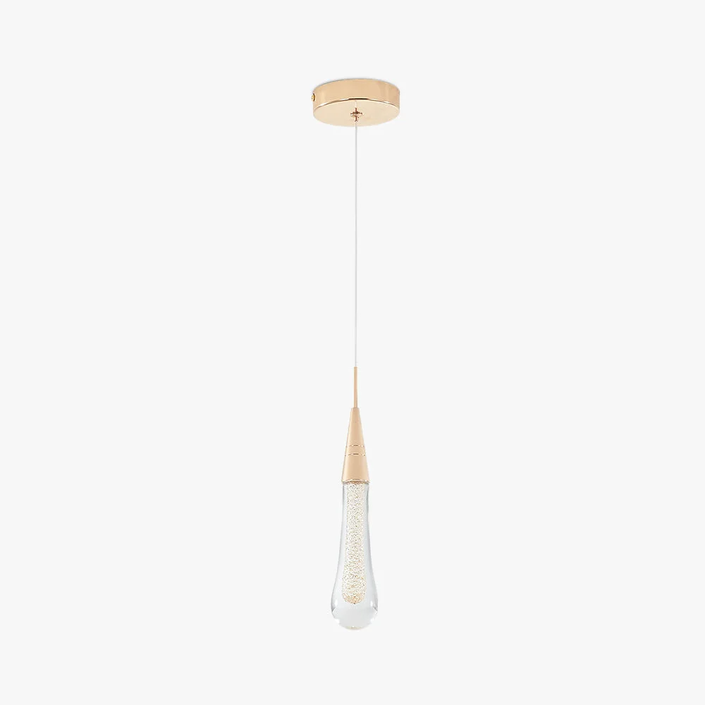 Exceptional Hailie Teardrop Gold Pendant Light Crystal Metal Bedroom Optimized