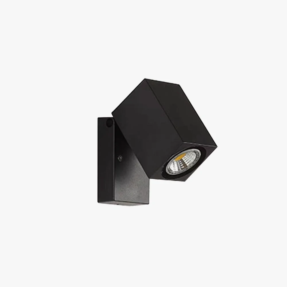 Original Orr Modern Outdoor Rotatable Metal Spotlight Wall Lamp Black Authentic
