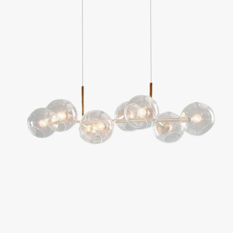 Classic Valentina Modern Glass Globe Bubble Pendant Light Black Gold Living Room Specialty