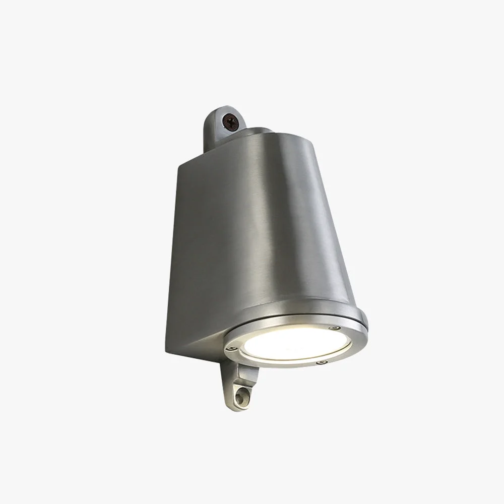 Breathable Orr Industrial Metal Bell Shaped Outdoor Wall Lamp Black Gray Coppery Aluminum Selected