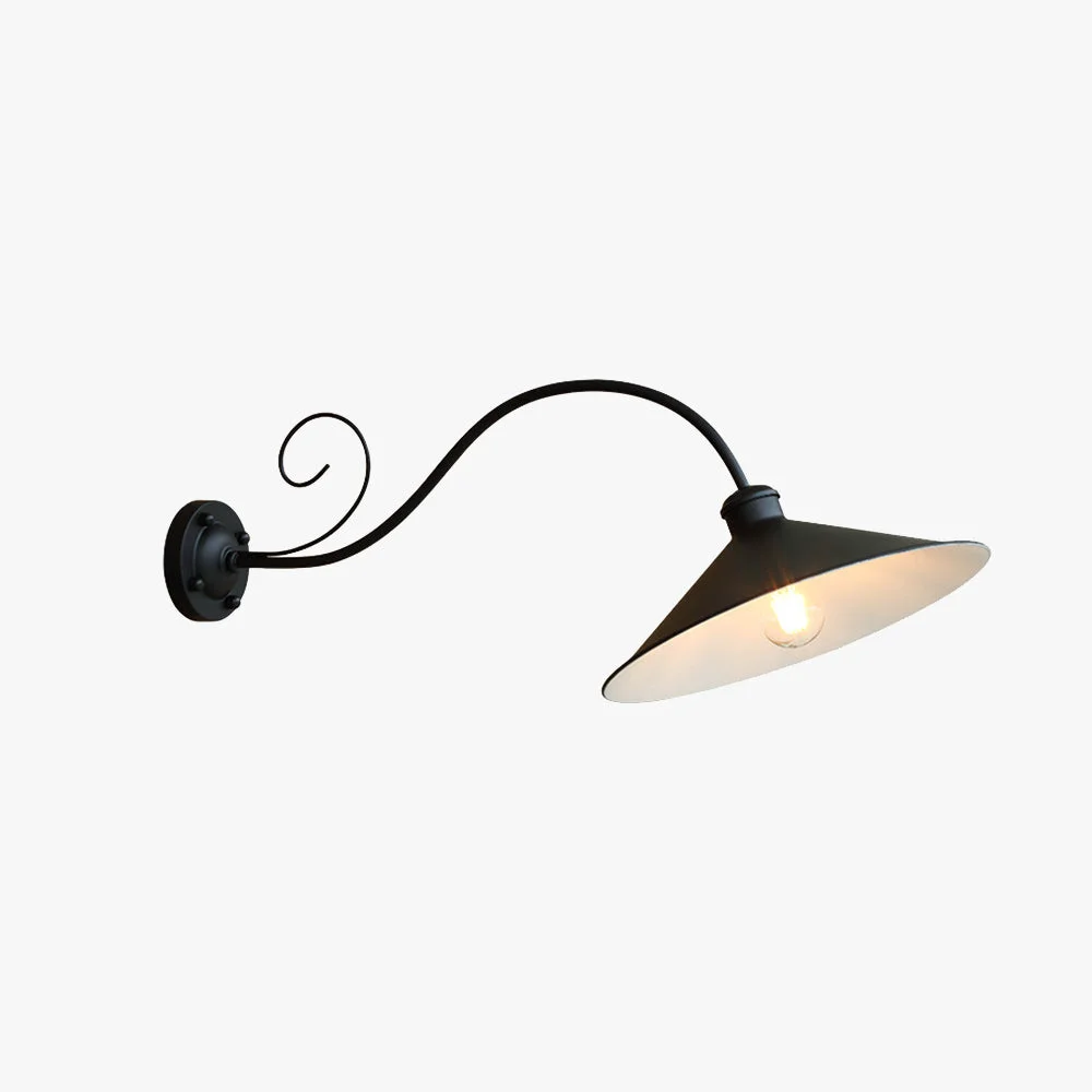 Detailed Alessio Vintage Cap-shaped Metal Outdoor Wall Lamp Black Antique Silver Elite