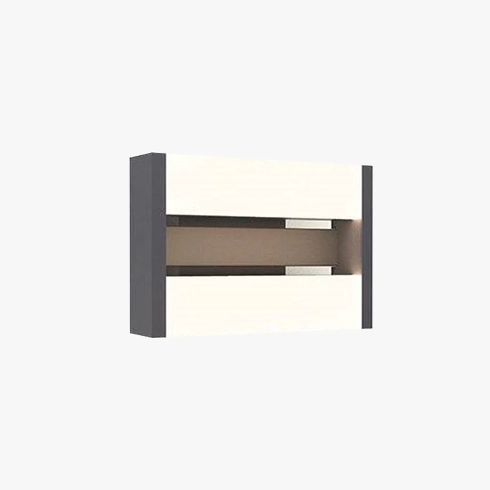 Fashionable Orr Mondern Rectangular Rotatable Metal Outdoor Wall Lamp Black Fine Crafted