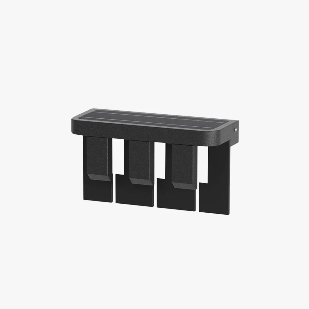 Quality Orr Modern Minimallist Metal Solar Outdoor Garden Yard Wall Lamp Black High-End