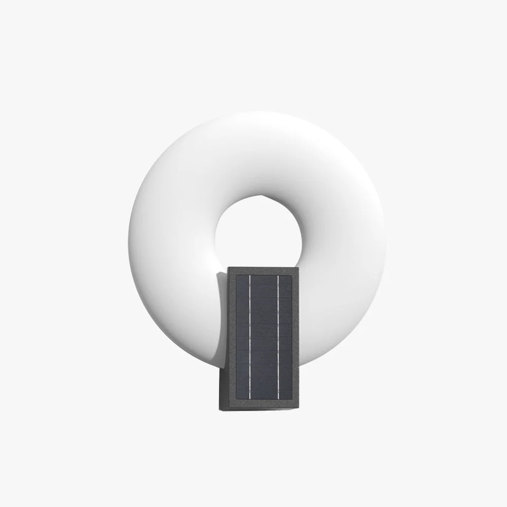 Top-Quality Isaac Modern Metal Acrylic Solar Waterproof Outdoor Wall Lamp Black White Consistent