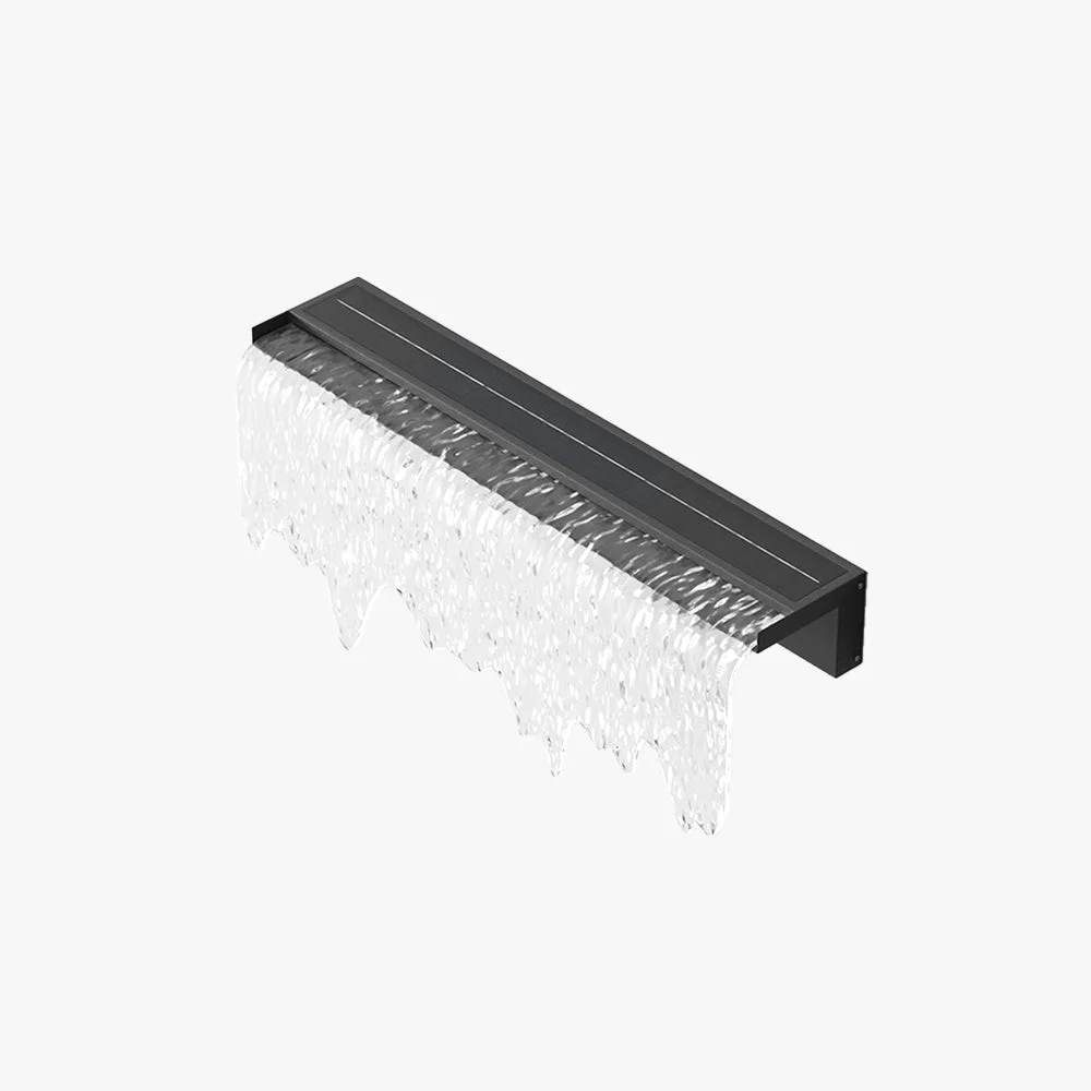 Next-Generation Isaac Modern Minimalist Metal Acrylic Solar Waterproof Outdoor Wall Lamp Black Comfortable