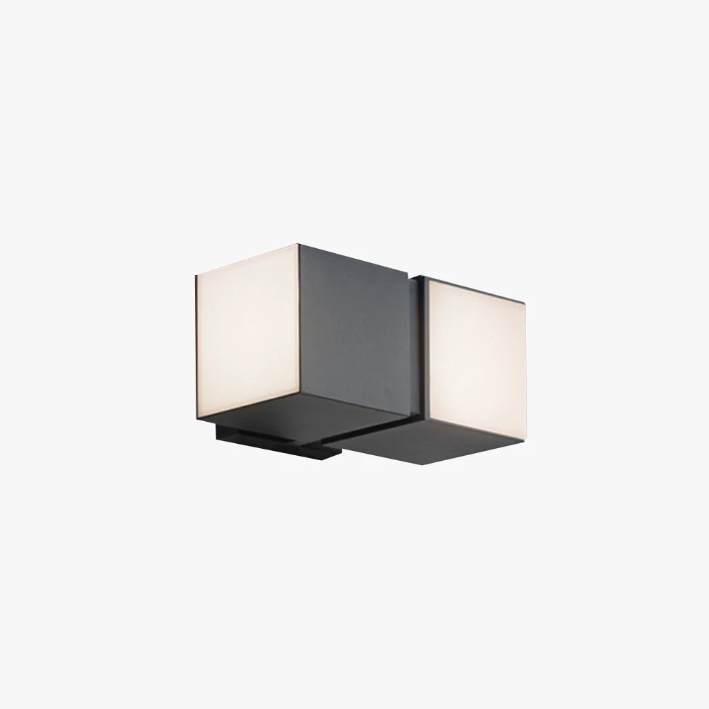 Optimized Orr Modern Geometry Rotatable Metal Acrylic Outdoor Waterproof Wall Lamp Black Top-Quality