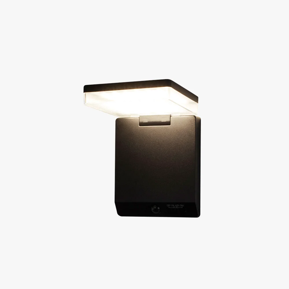Top-Quality Orr Modern Minimalist Right-Angle Acrylic Sensor Solar Waterproof Outdoor Wall Lamp Black Effective