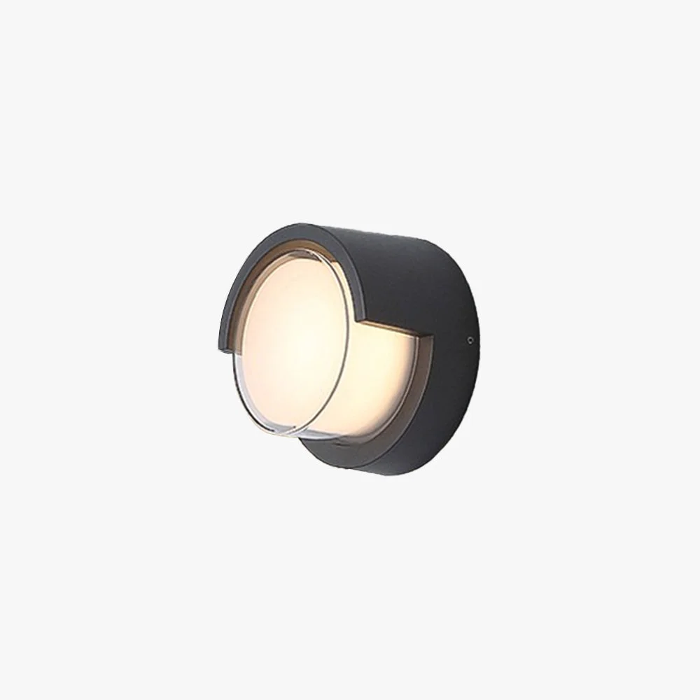 Prestigious Orr Modern Round Rectangular Metal Acrylic Outdoor Wall Lamp Black Secure