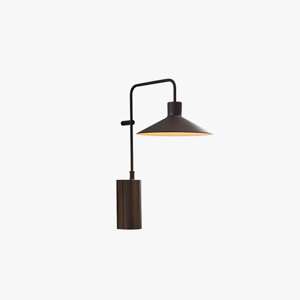 Dependable Carins Modern Minimalist Wide Cone Shape Metal Outdoor Waterproof Wall Lamp Coffee Green Relaxed