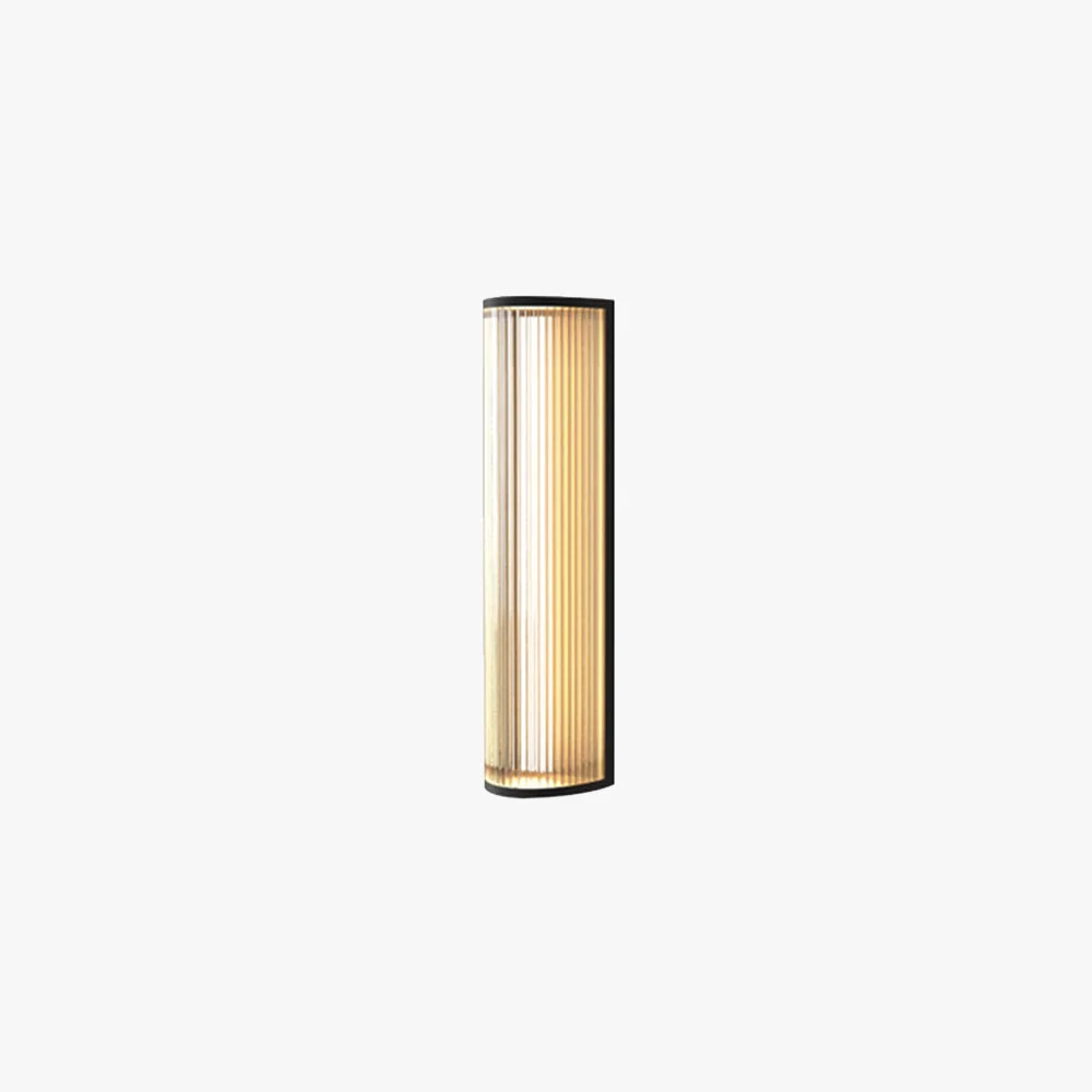 High-Quality Orr Modern Semi-Cylindrical Outdoor Metal Acrylic Wall Lamp Clear Black Luxury