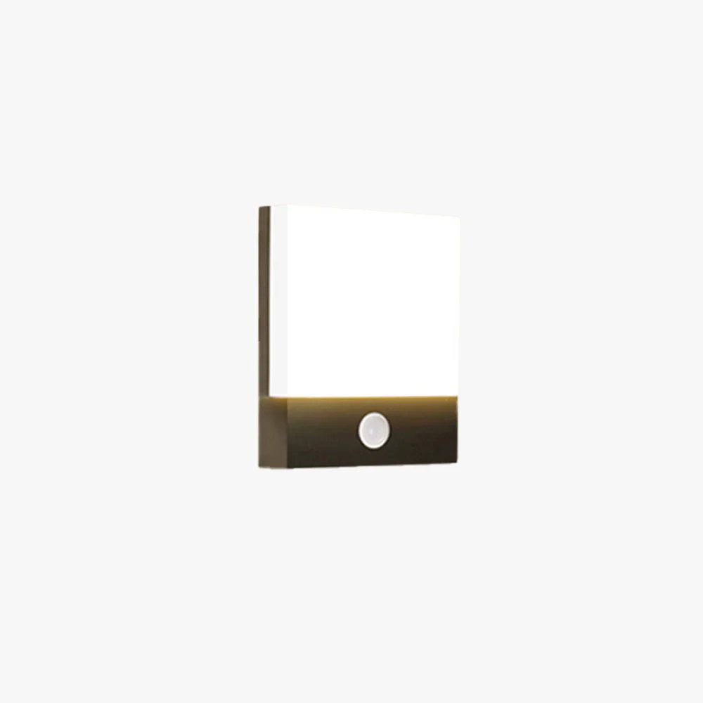Innovative Orr Modern Sensor Rectangular Metal Outdoor Wall Lamp Black White Fine