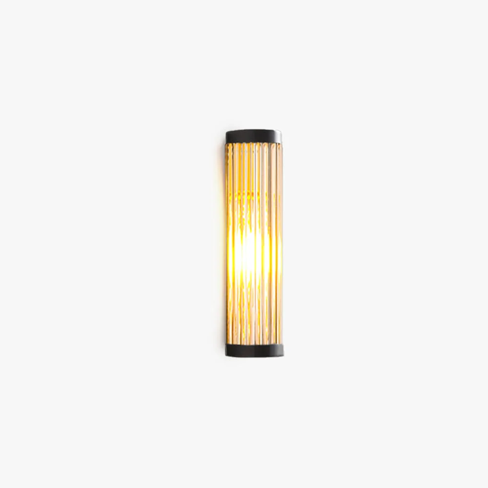 Certified Orr Modern Semi-Cylindrical Metal Glass Outdoor Wall Lamp Black Environmentally Friendly