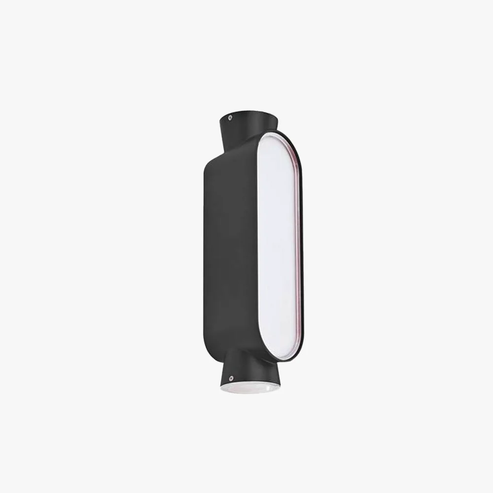 Stylish Pena Minimalist Up Down Acrylic Outdoor Wall Lamp Black White Unique