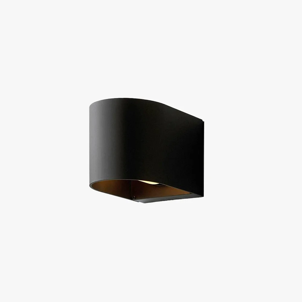 Crafted Orr Modern Cylinder Metal Outdoor Wall Lamp Balck Excellent