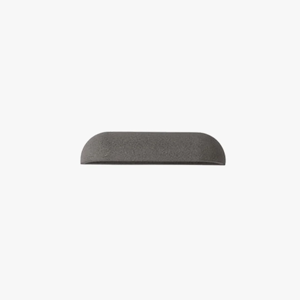 Next-Generation Orr Modern Minimalist Semi-elliptical Metal Stone Outdoor Wall Lamp Black White Selected