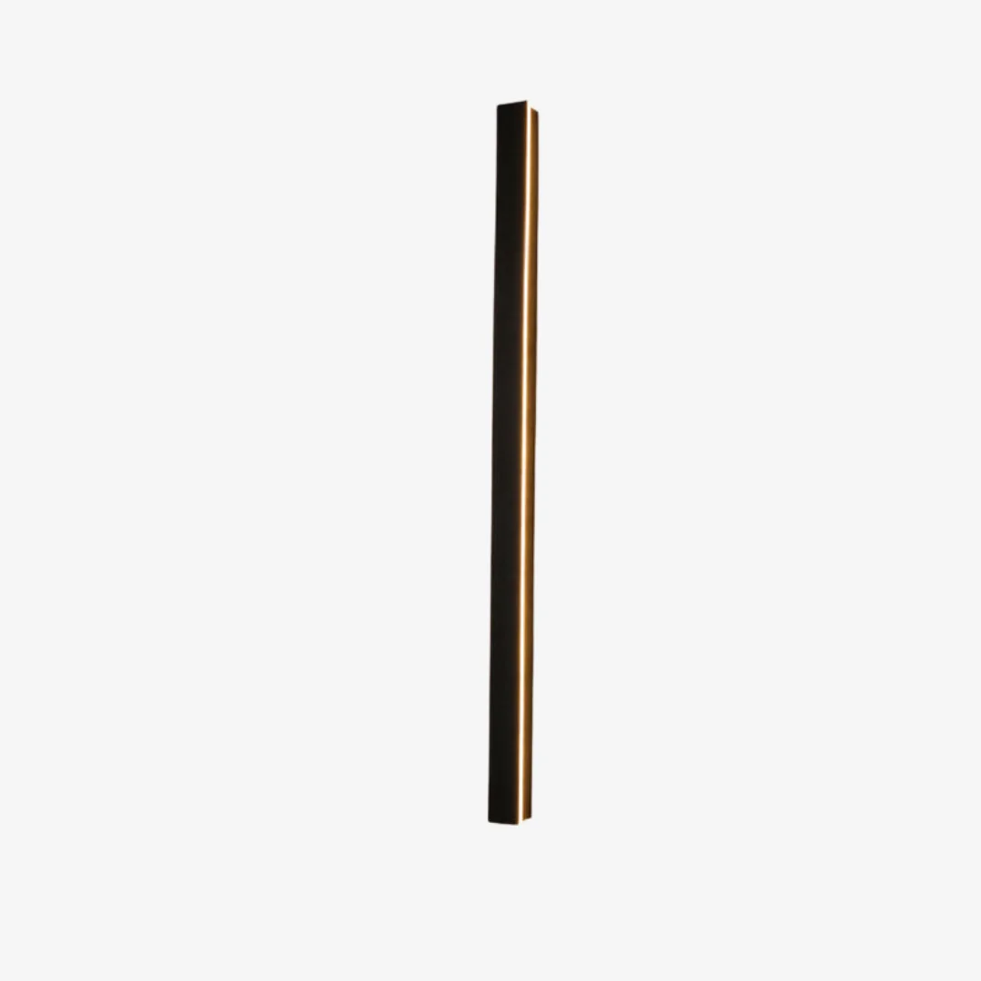 Solid Edge Ripple Minimalist Linear Metal Outdoor Wall Lamp Black Balcony Terrace Healthy