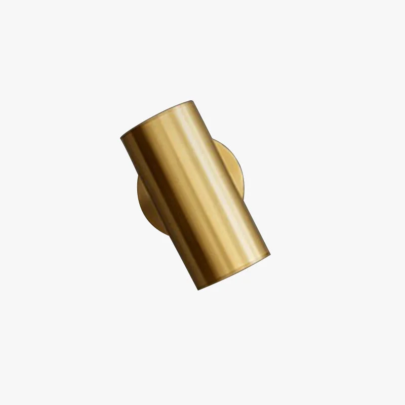 Environmentally Friendly Freja Moden Spotlight Cylindrical Metal Wall Lamp Gold Black World-Class
