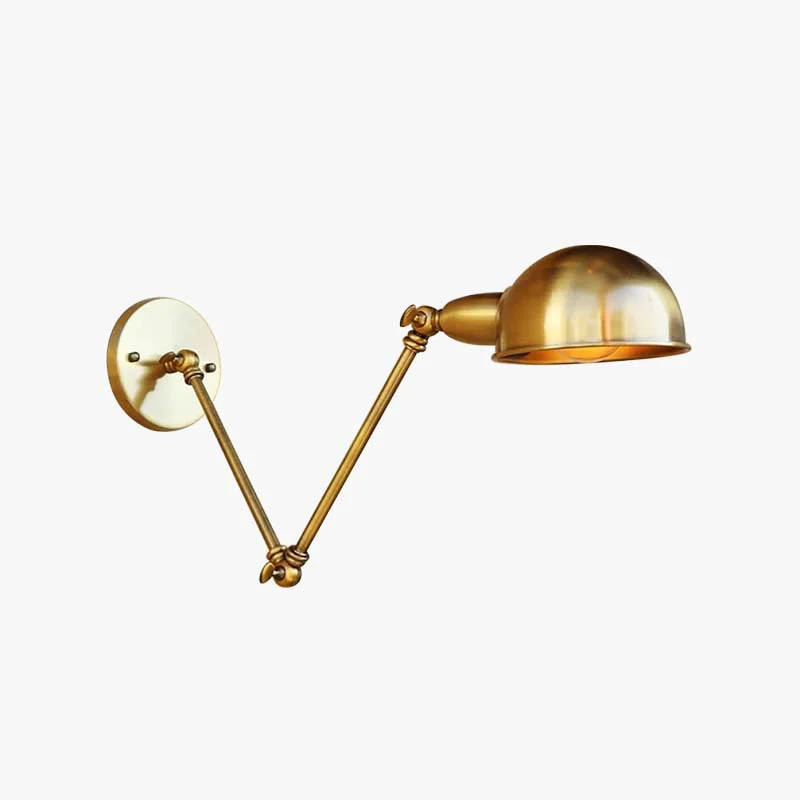 Smart Brady Vintage Semi-sphere Metal Swing Arm Foldable Wall Lamp Bronze Carefully Designed