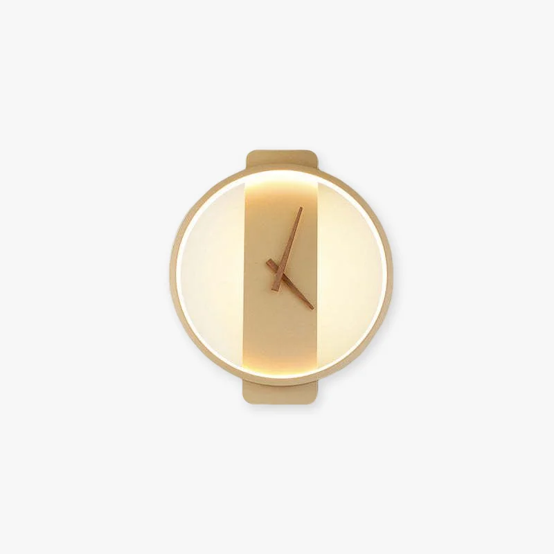 Functional Morandi Nielsen Square Clock Metal Acrylic Wall Lamp Gold Efficient