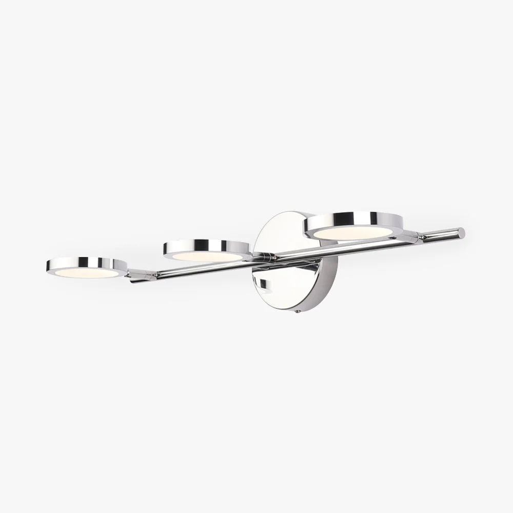 First-Class Leigh Modern Arc Wall Lamp Silver Metal Acrylic Front Mirror Vanity Pure