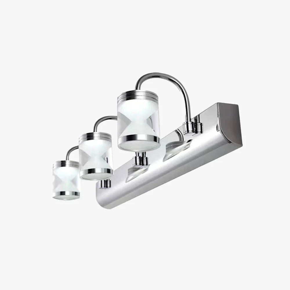Consistent Leigh Modern Lantern Metal Acrylic Wall Lamp Silver World-Class