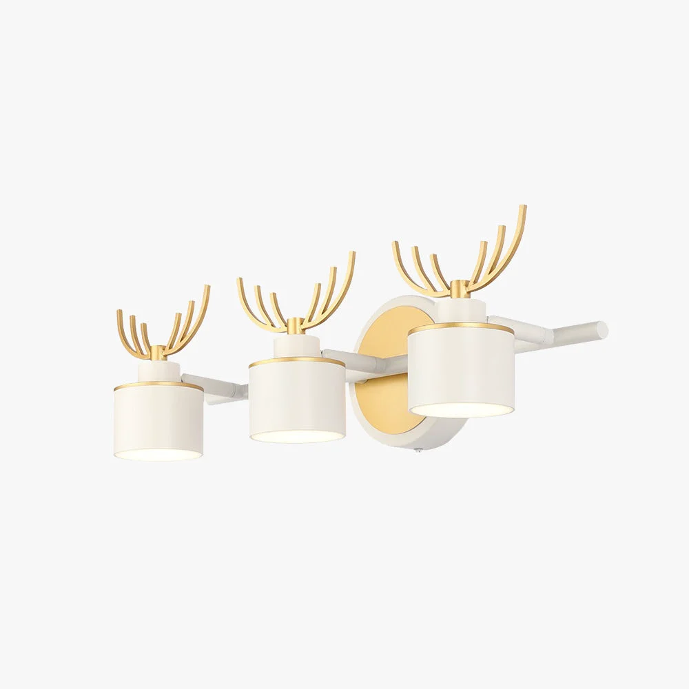 Effective Leigh Modern Deer Metal Acrylic Wall Lamp Gold White Bathroom Original Design