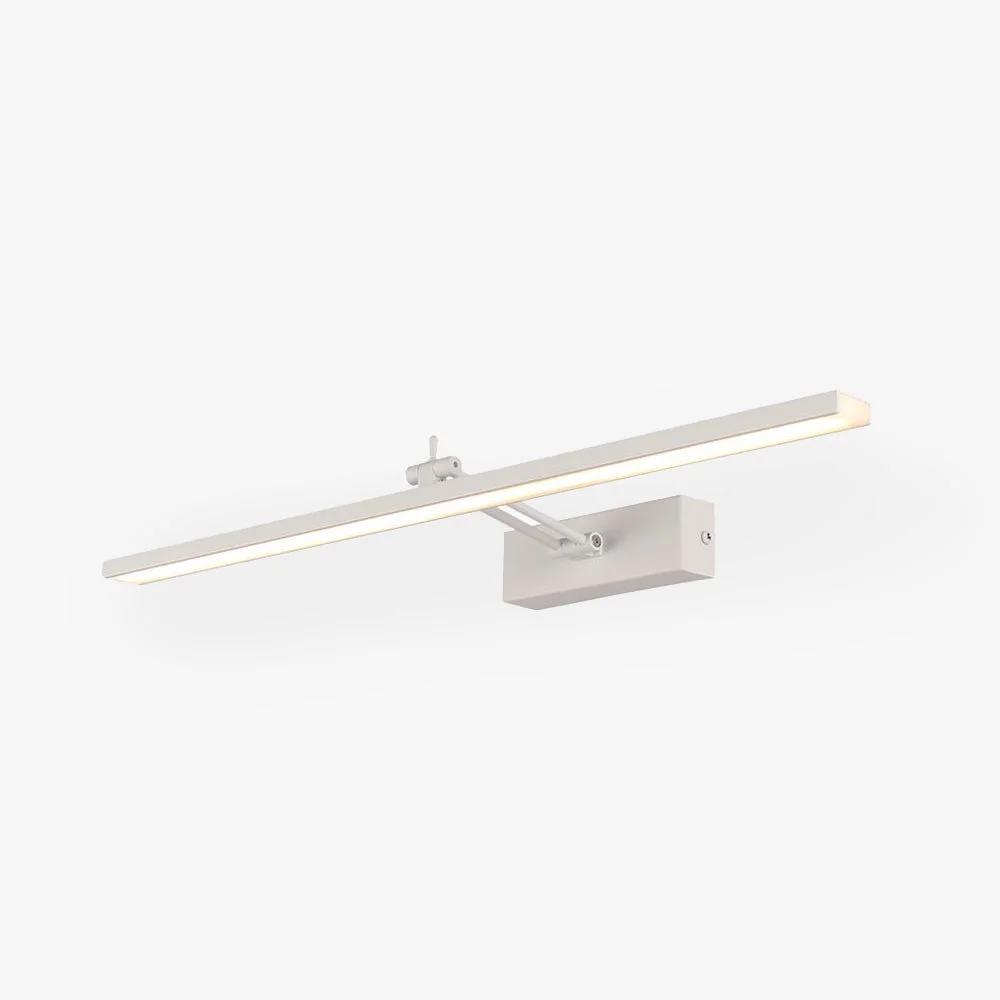 Elegant Edge Minimalist Rectangular Metal Wall Lamp White Black Bathroom Effective