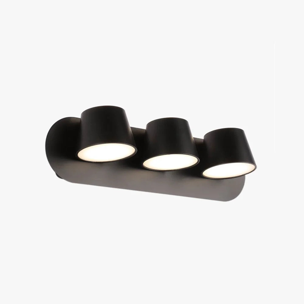 Artisan Cooley Modern Cylindrical Metal Mirror Front Wall Lamp Black Efficient