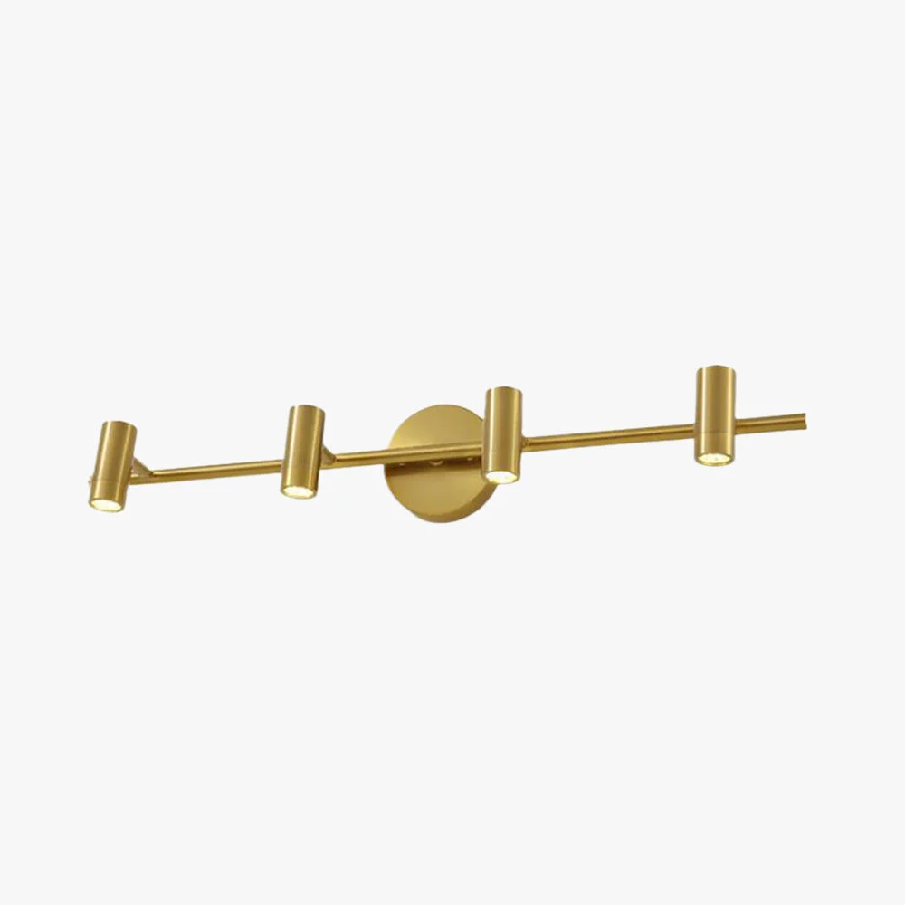 Unique Freja Modern Geometric Metal Mirror Front Wall Lamp Brass Optimized