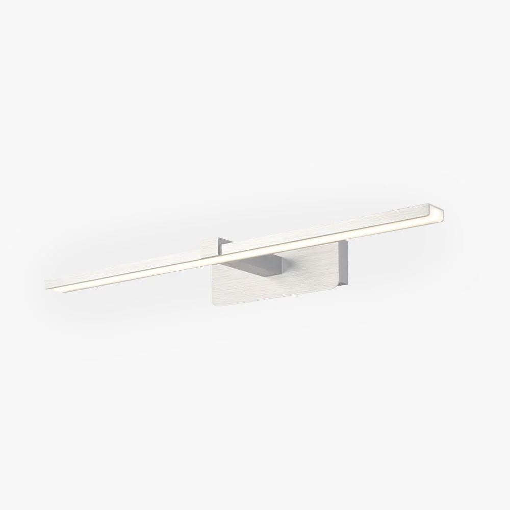 Premium Leigh Nordic Linear Acrylic Mirror Front Wall Lamp Silver Environmentally Friendly