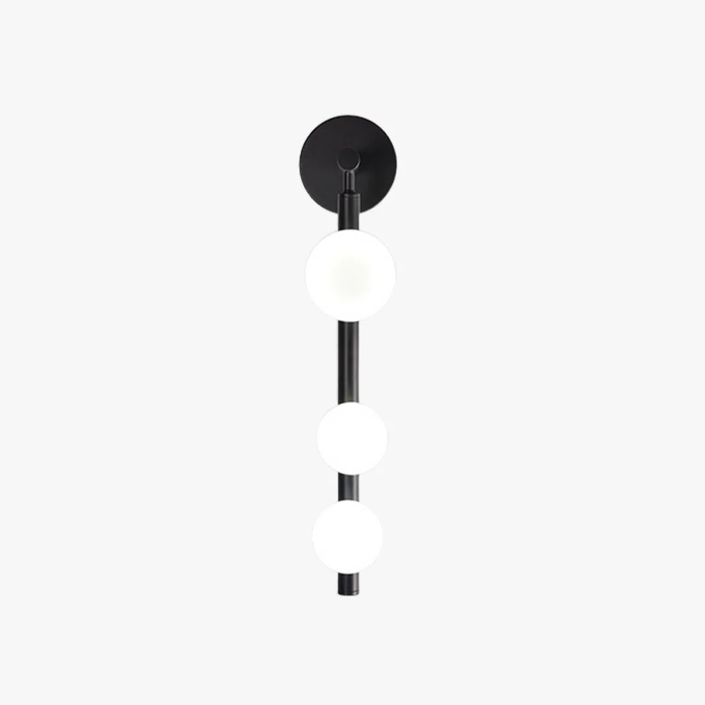 Premium Material Valentina Modern Globe Metal Glass Wall Lamp Black Gold