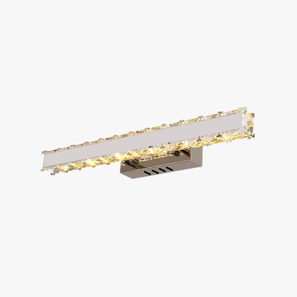 Trusted Kristy Modern Rectangular Metal Crystal Mirror Front Wall Lamp Gold Original