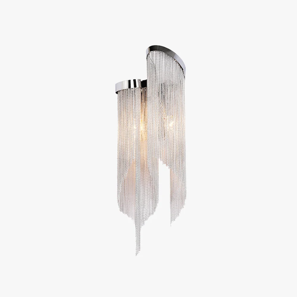High-Performance Colon Wall Lamp Modern Art Deco Tassel Chain Silver Bedroom Trendy