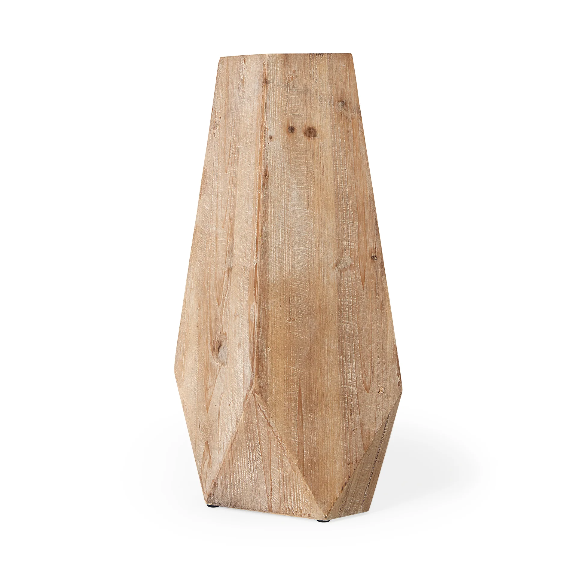 Elegant Allen I Large Natural Wooden Base Oval Vase Relaxed
