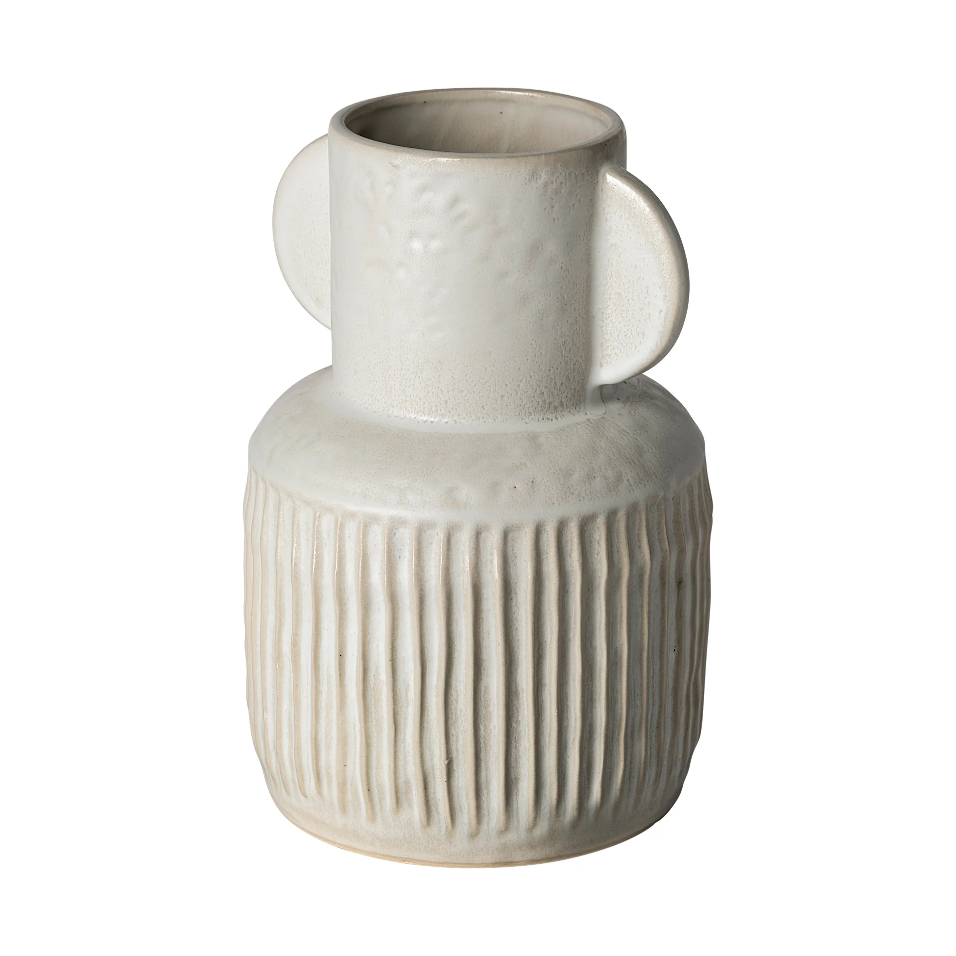 Detailed Judy Large Eggshell Ceramic Vase Contemporary